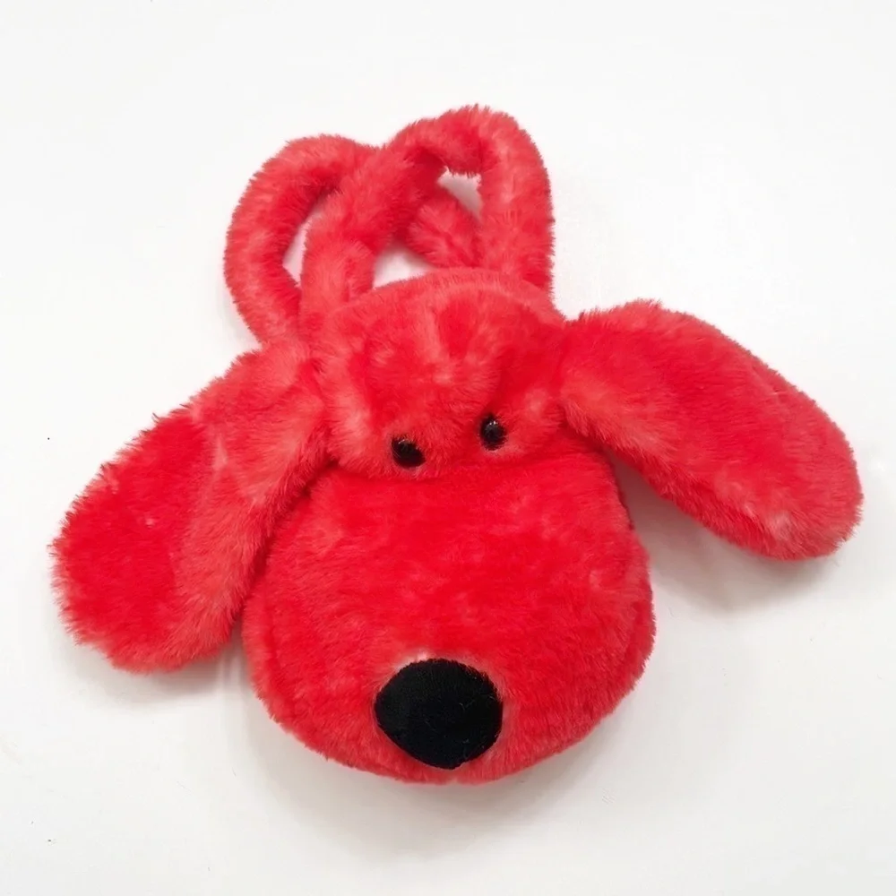 Plushies red dog zipper pouch mini purse